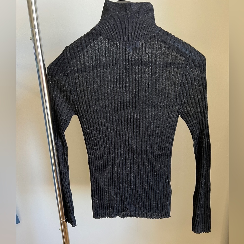 & Other Stories Glitter Turtle Neck Top in XS